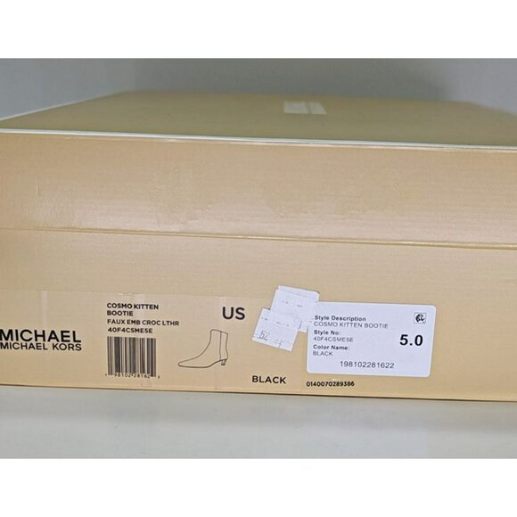 Michael Kors Women's Cosmo Croc-Embossed Booties Kitten Heel Size 5 (MSRP $175) - Picture 12 of 12